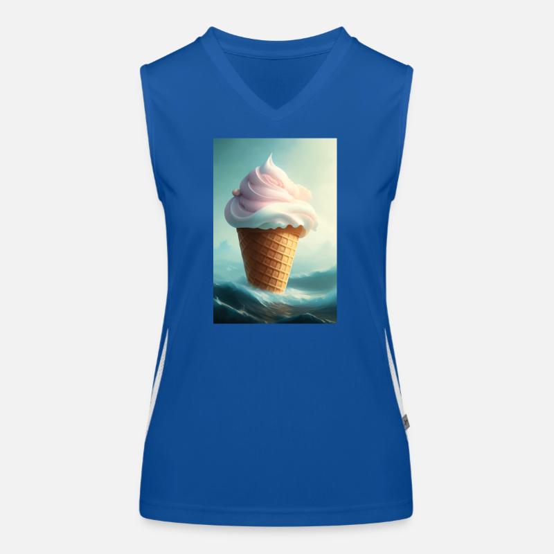 Eiscreme Funktionelles Kontrast-Tank Top für Frauen