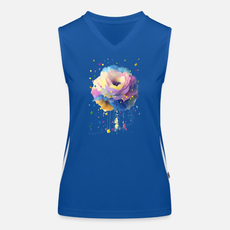 Blume Funktionelles Kontrast-Tank Top für Frauen