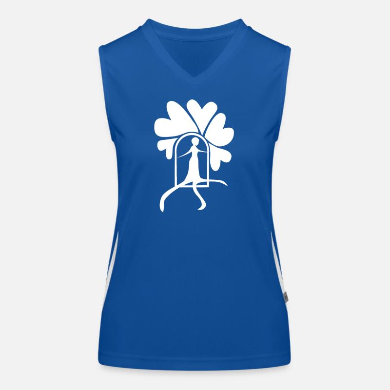 Sortez blanc Débardeur respirant contrasté Femme