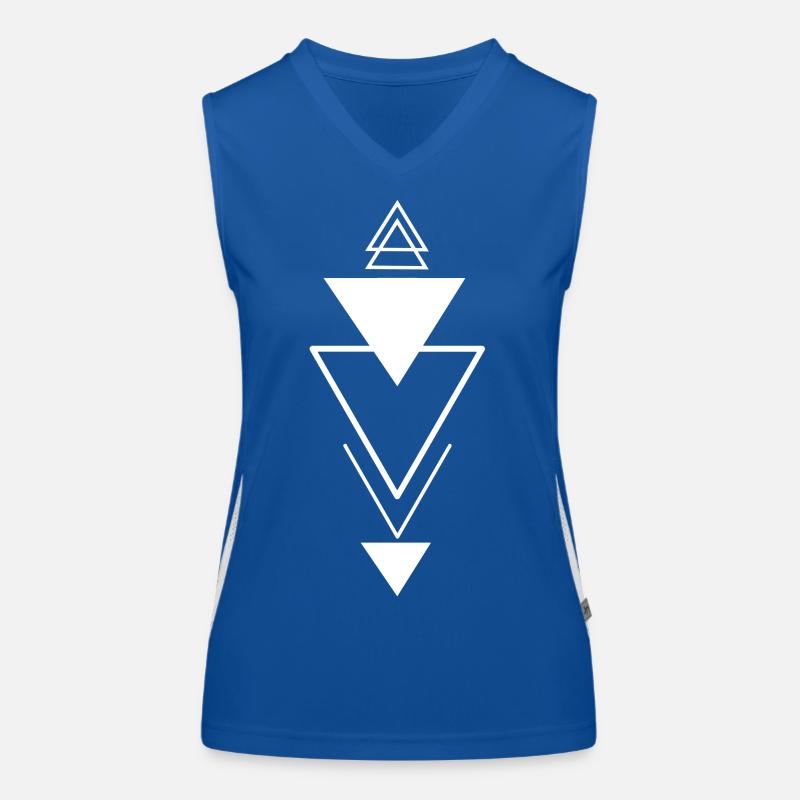 Triangular symbol (white) Women's Functional Contrast Tank Top