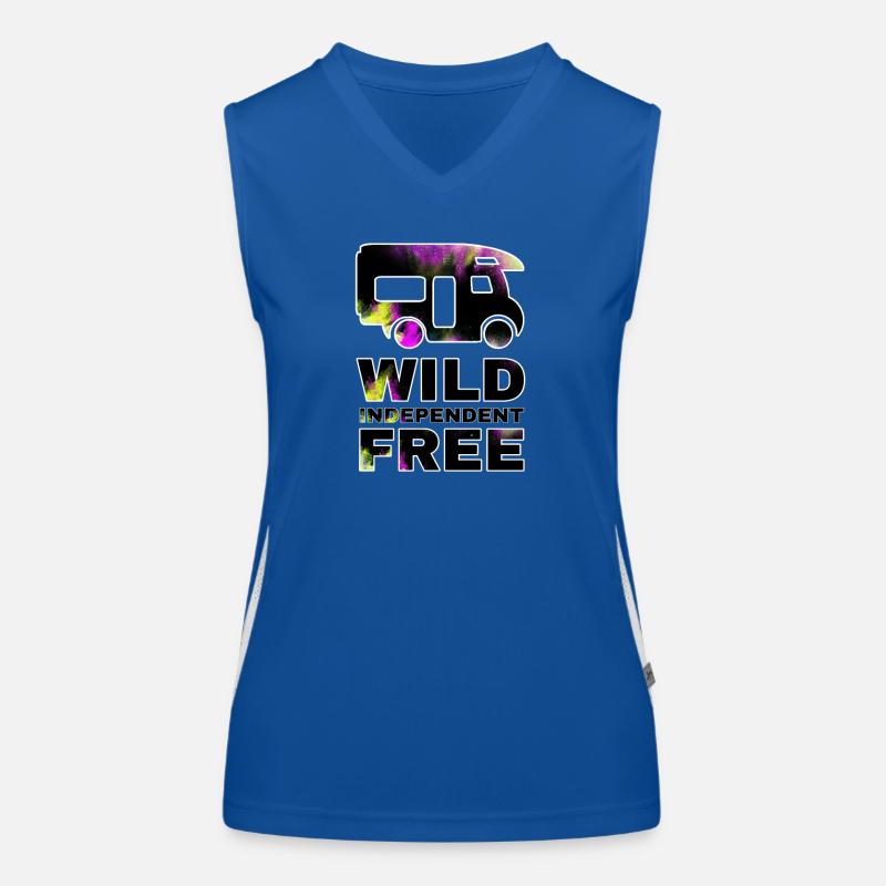 Camper Freiheit Funktionelles Kontrast-Tank Top für Frauen
