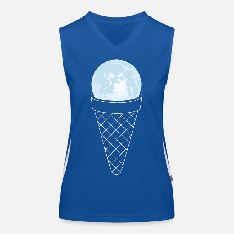 Crème glacée de la Lune Débardeur respirant contrasté Femme