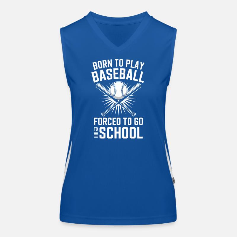 Baseball et conception de motivation à l’école Débardeur respirant contrasté Femme