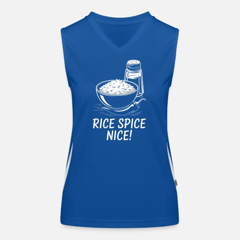 Fried Rice Spice Nice Hot Rice Funktionelles Kontrast-Tank Top für Frauen