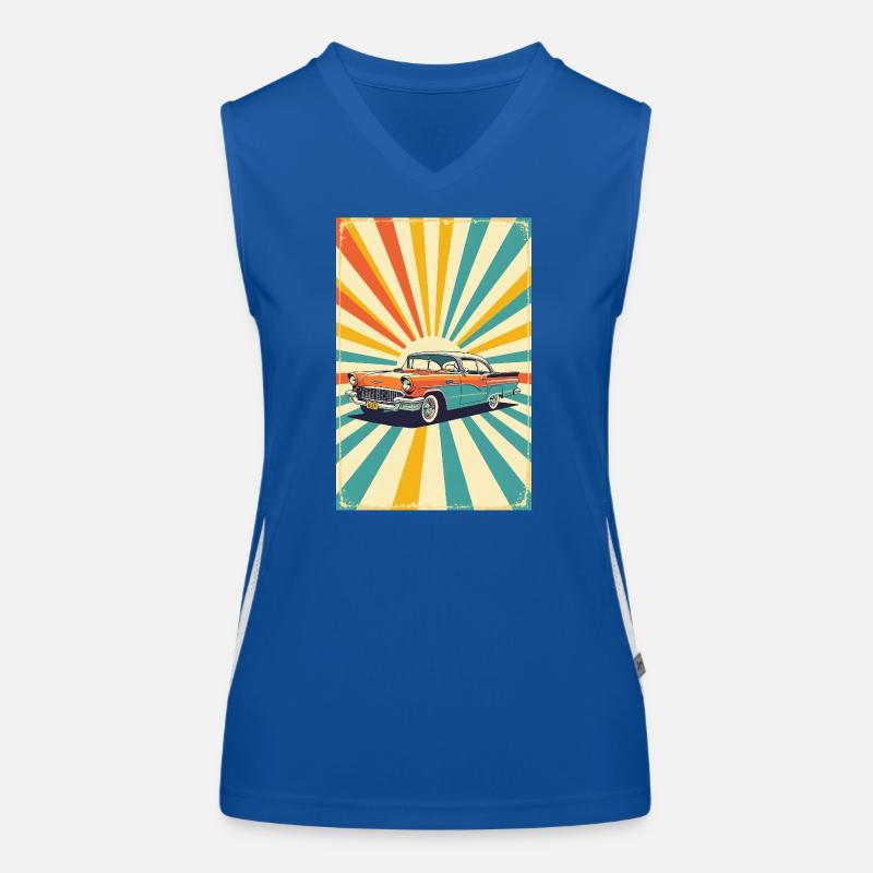 Retro Cruiser Funktionelles Kontrast-Tank Top für Frauen