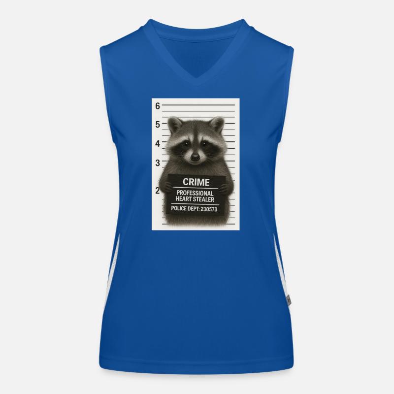 Raccoon – heart theft with a system Women's Functional Contrast Tank Top
