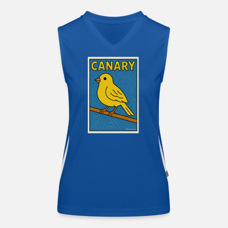 Canary Illustration  Women's Functional Contrast Tank Top