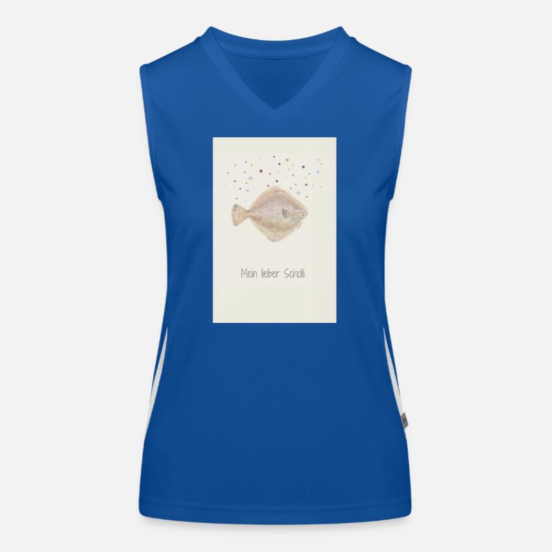 Mon cher Scholli fish design Débardeur respirant contrasté Femme