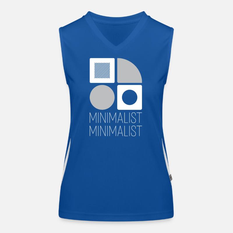Minimalist geometry greys on white Women's Functional Contrast Tank Top