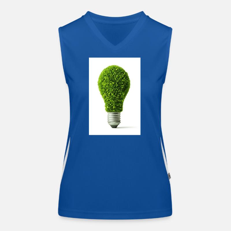 Leafy Glow Glühbirne Design Funktionelles Kontrast-Tank Top für Frauen