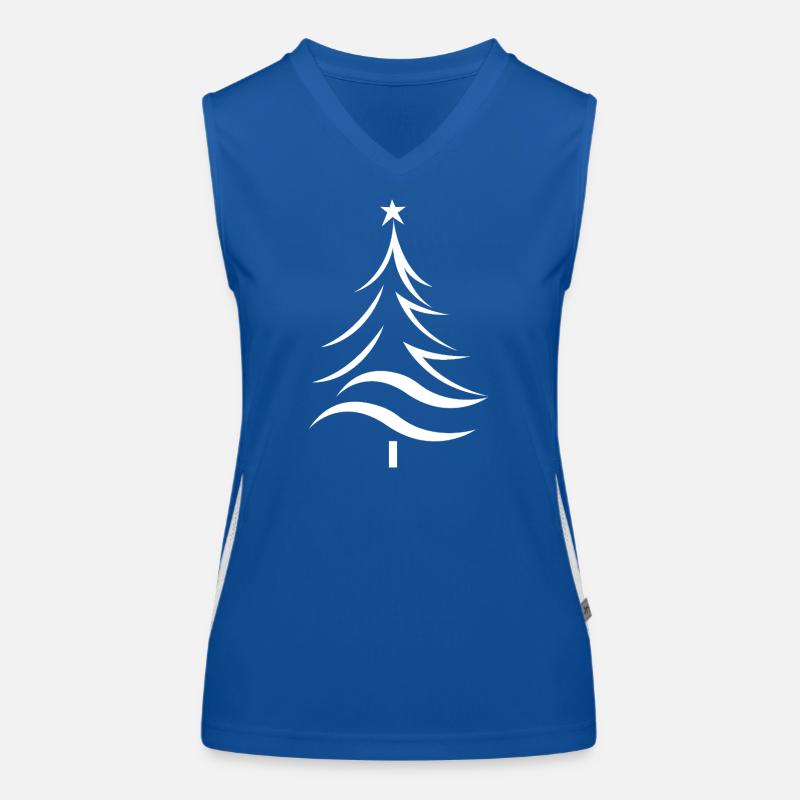 Weihnachtsbaum Silhouette Stil Funktionelles Kontrast-Tank Top für Frauen