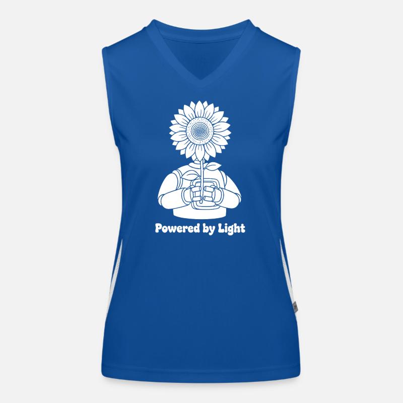 Sunflower in hands light power Women's Functional Contrast Tank Top