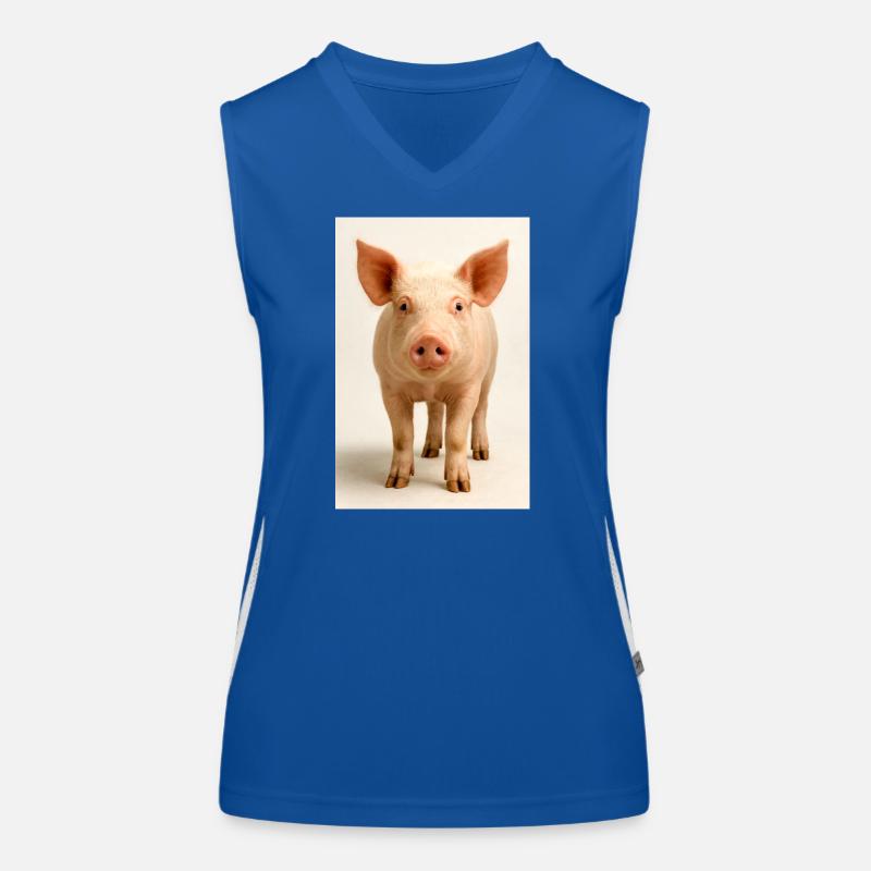 Charme de gros plan du cochon Débardeur respirant contrasté Femme