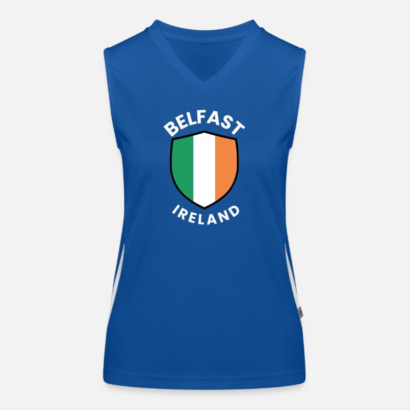 Belfaster Schild von Irland Funktionelles Kontrast-Tank Top für Frauen