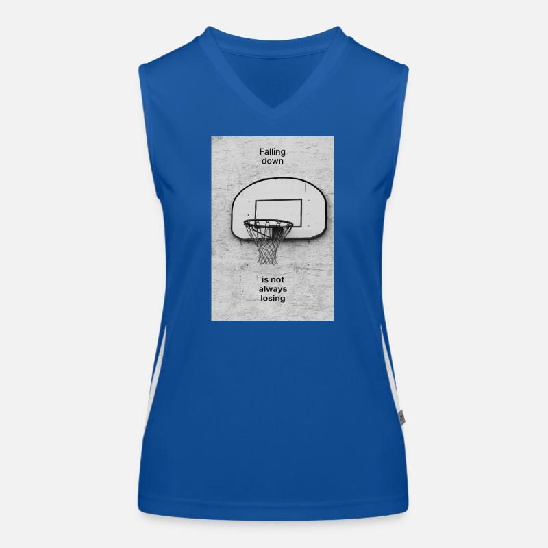 Falling Down Is Not Always Losing – Poster Funktionelles Kontrast-Tank Top für Frauen