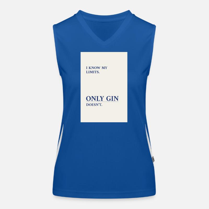 Gin n’a pas de limites – affiche à la typographie minimale Débardeur respirant contrasté Femme