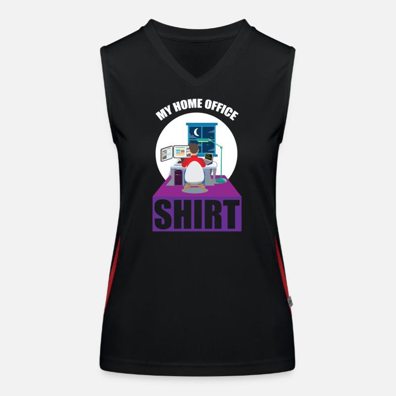 Night Shift Coder Programmer Desk Graphic Funktionelles Kontrast-Tank Top für Frauen