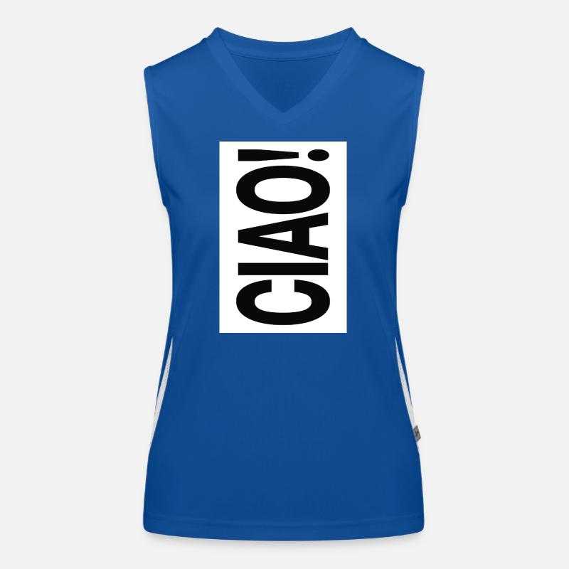 Ciao Typographie Design Minimaliste Vertical Débardeur respirant contrasté Femme
