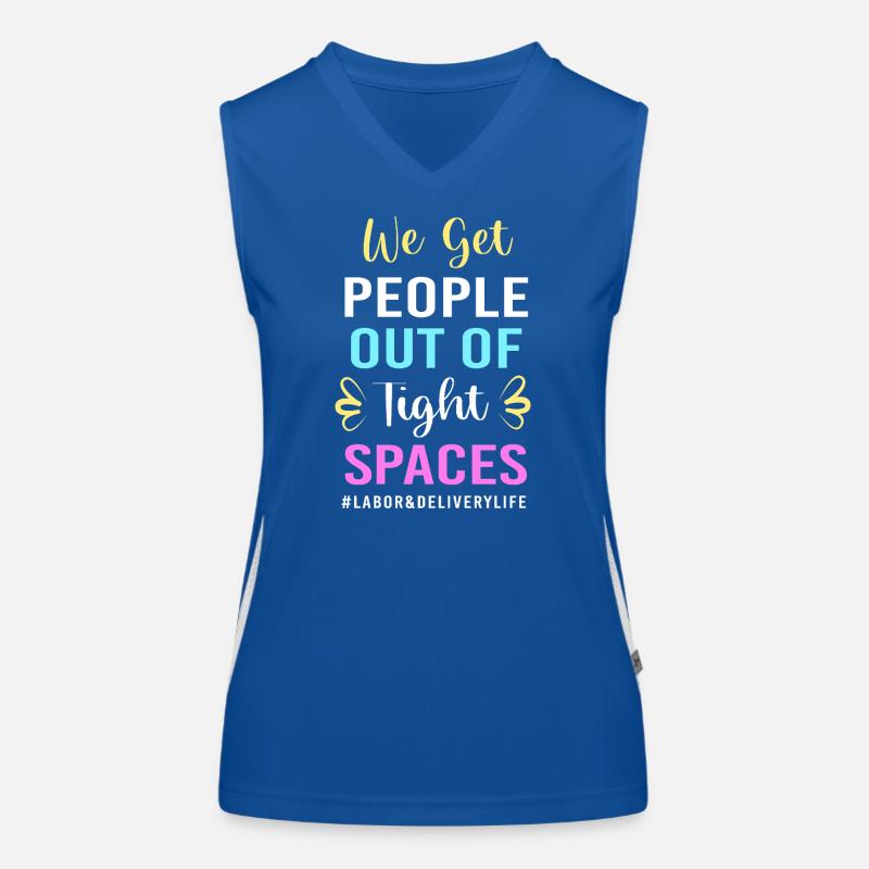Hebamme Entbindung Funktionelles Kontrast-Tank Top für Frauen