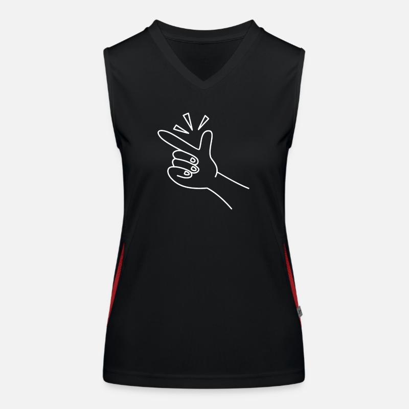 Finger Hand Gesture Women's Functional Contrast Tank Top