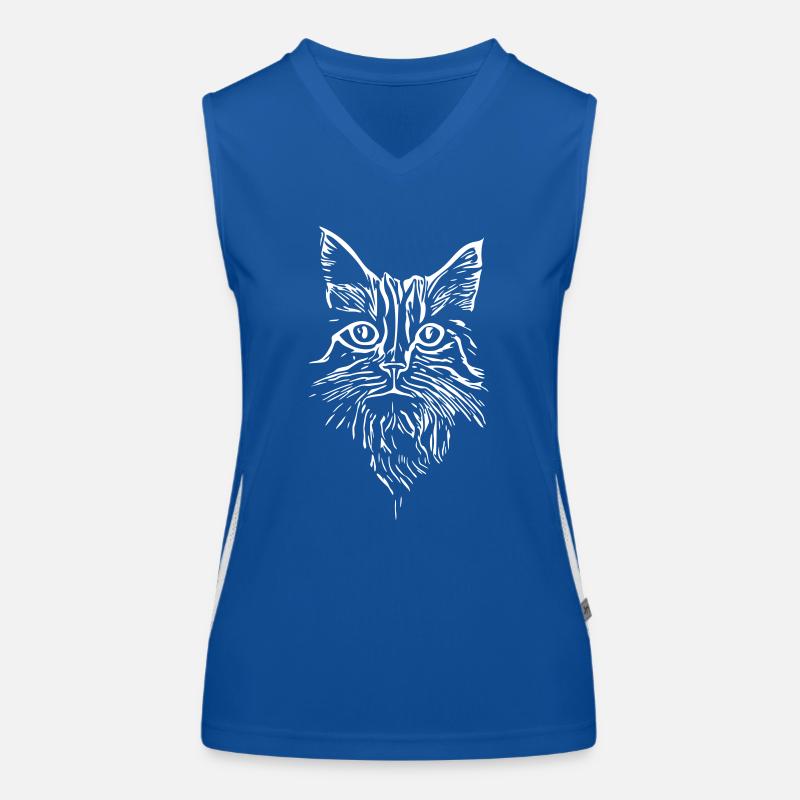 Cat - vector Women's Functional Contrast Tank Top