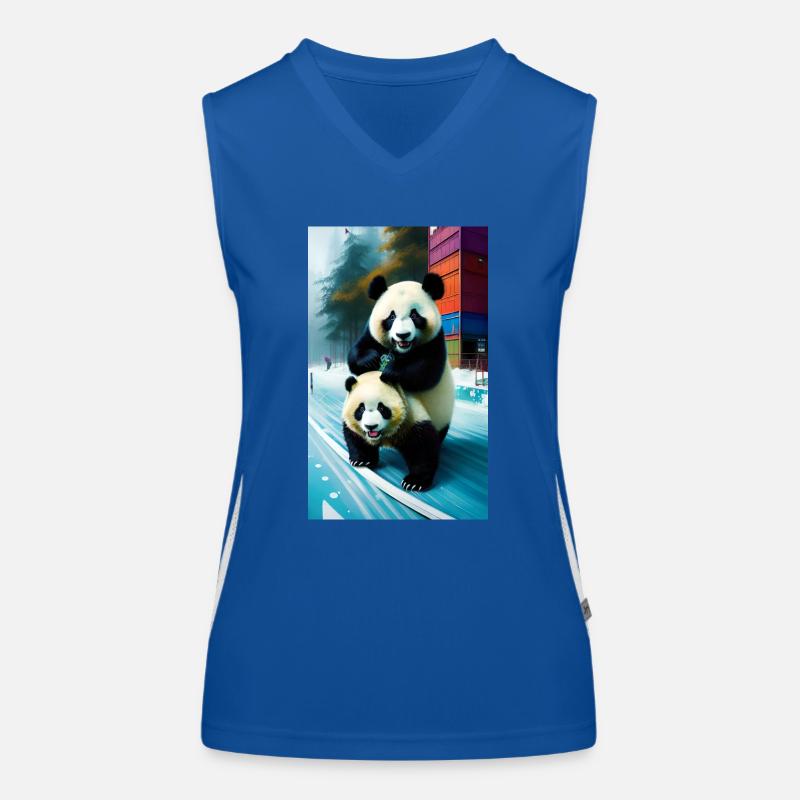 Panda´s is watching you Funktionelles Kontrast-Tank Top für Frauen