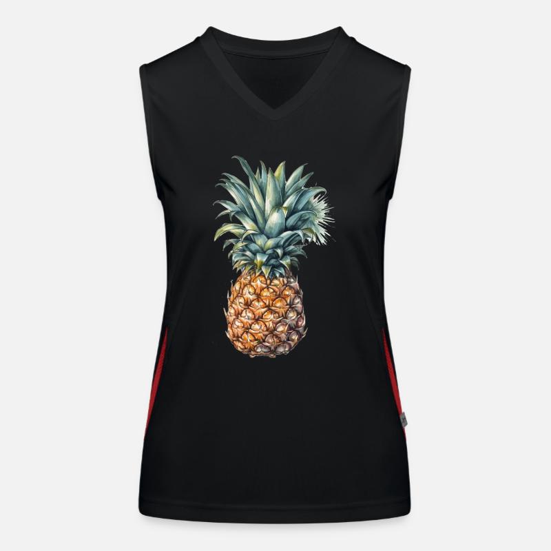 Ananas Débardeur respirant contrasté Femme