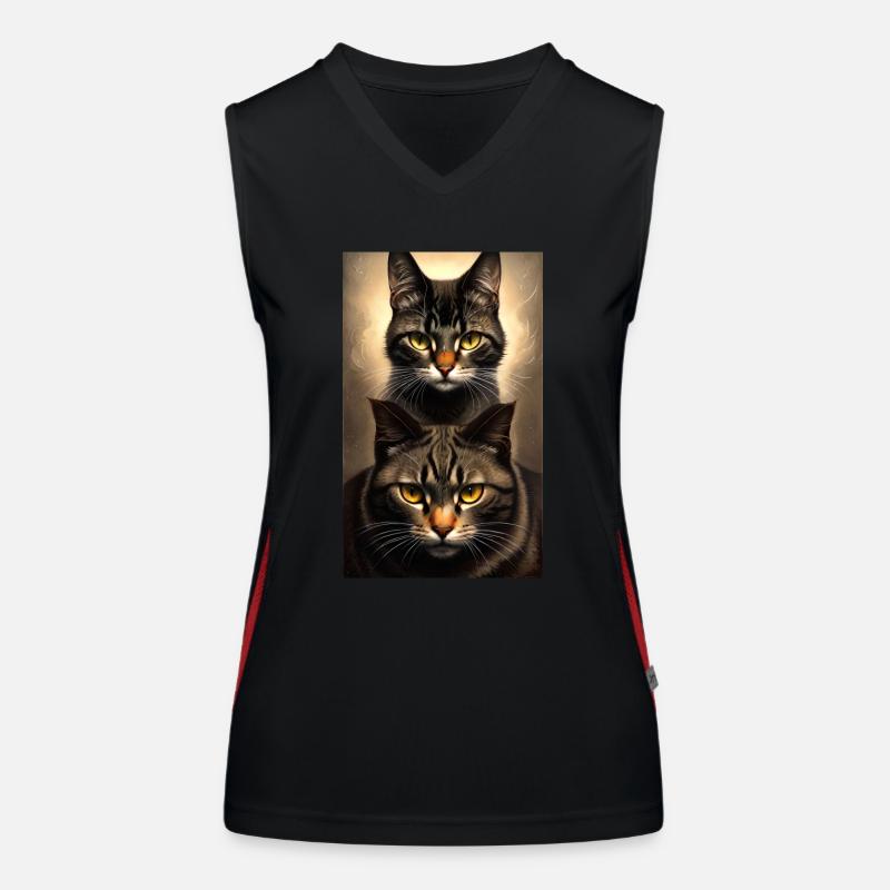 Chat | Animal de compagnie | Fan de chat | mignon | Chaton Débardeur respirant contrasté Femme