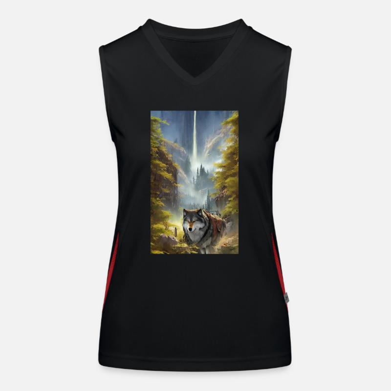 Wolf | Raubtier | Hund | Mystisch Funktionelles Kontrast-Tank Top für Frauen