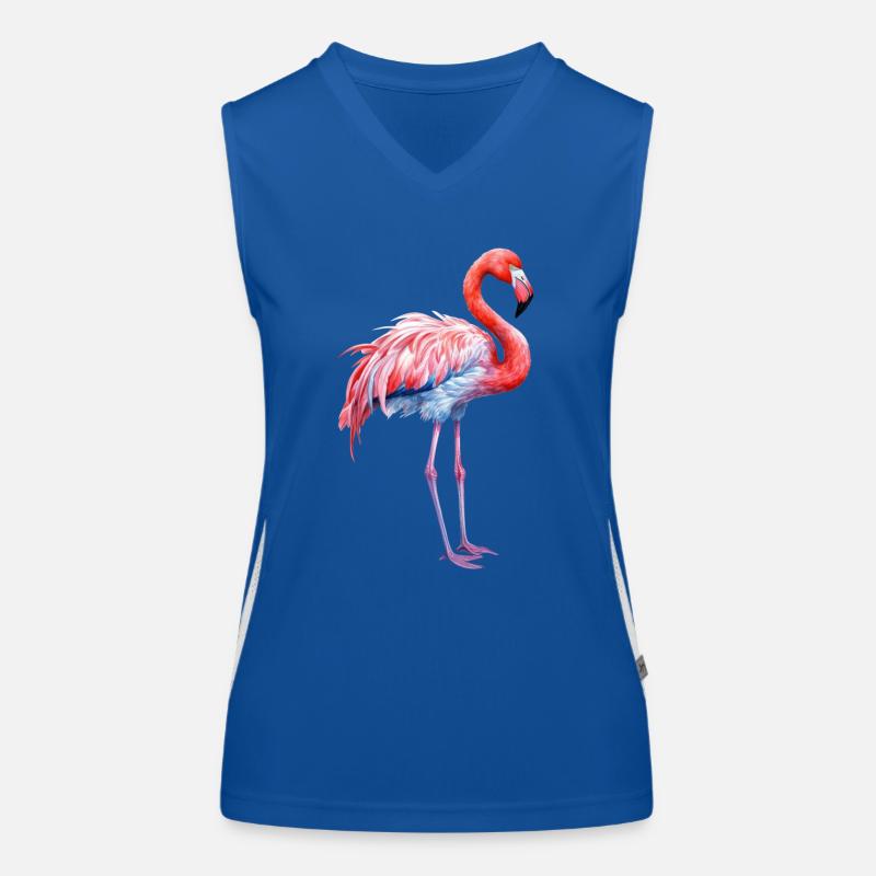 flamant rose, été, vacances, plage, mer Débardeur respirant contrasté Femme
