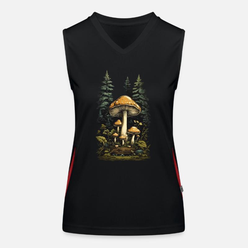 Rétro Toadstool Forest & Mushroom Magic Design Débardeur respirant contrasté Femme