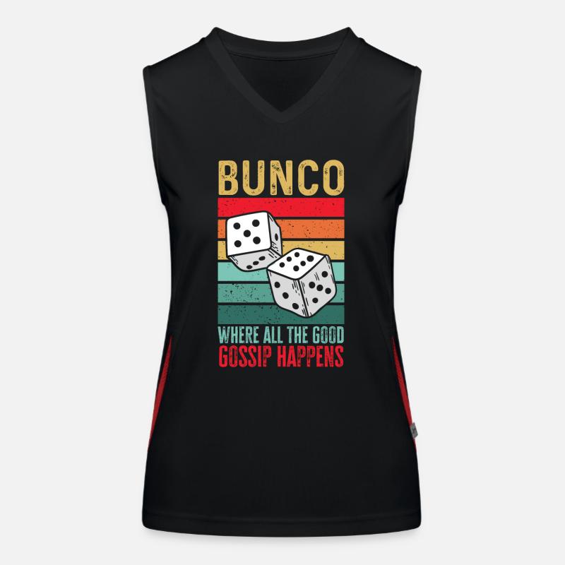 Bunco Dice Game Women's Functional Contrast Tank Top