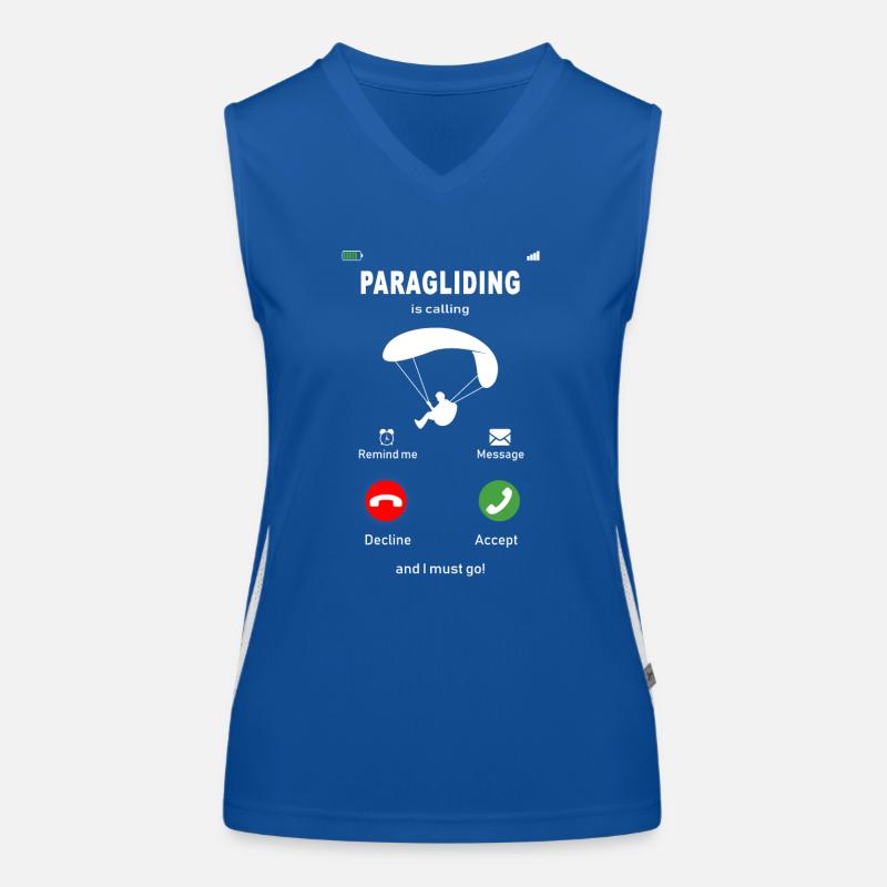 Paragliding is calling Women's Functional Contrast Tank Top