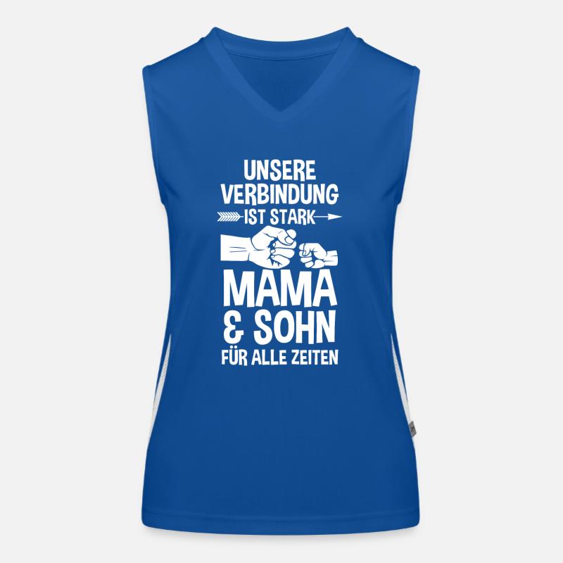 Mutter Muttertag Mama und Sohn Funktionelles Kontrast-Tank Top für Frauen