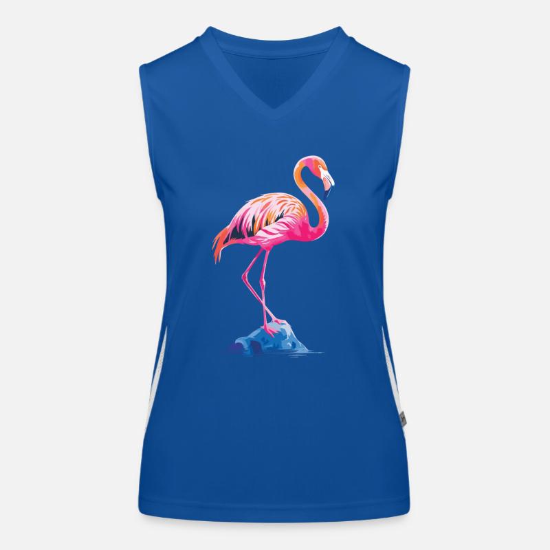 Flamingo Funktionelles Kontrast-Tank Top für Frauen