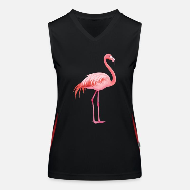 Flamingo Funktionelles Kontrast-Tank Top für Frauen