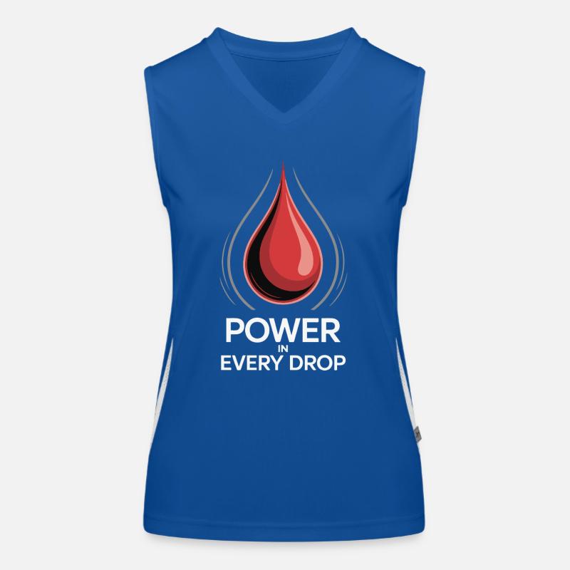 BLOOD, POWER IN EVERY DROP Women's Functional Contrast Tank Top