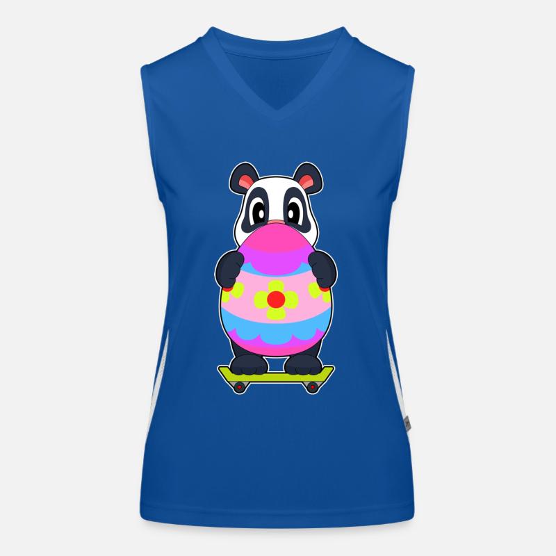 Panda Easter Skateboard Débardeur respirant contrasté Femme