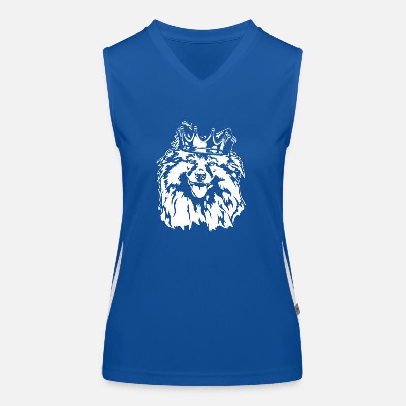 Wolfspitz Crown Dogs Dog Wilsigns Women's Functional Contrast Tank Top