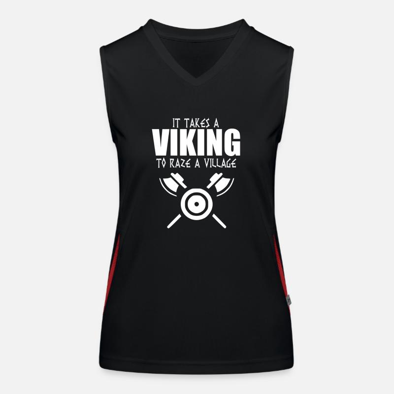 Es braucht ein Wikinger-Sprichwort Funktionelles Kontrast-Tank Top für Frauen