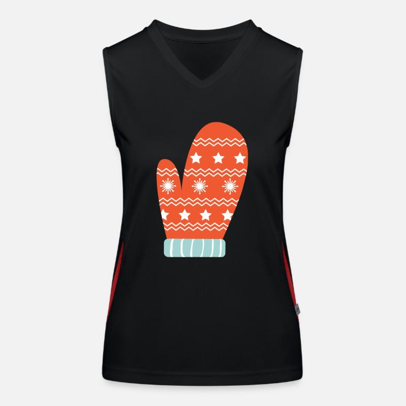 Jolly Élément de Noël Débardeur respirant contrasté Femme