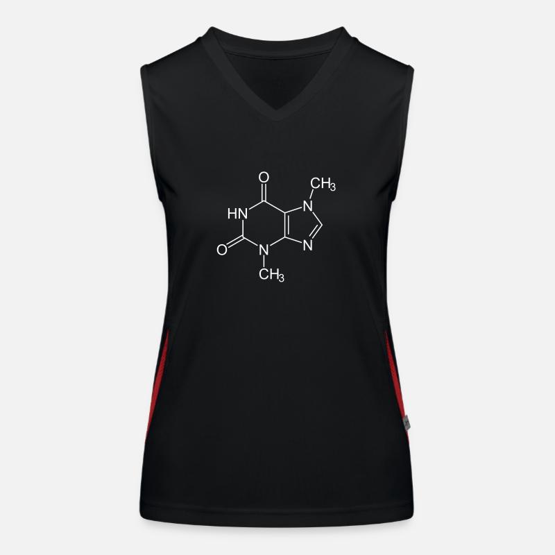 Théobromine formule structurelle de chocolat Débardeur respirant contrasté Femme