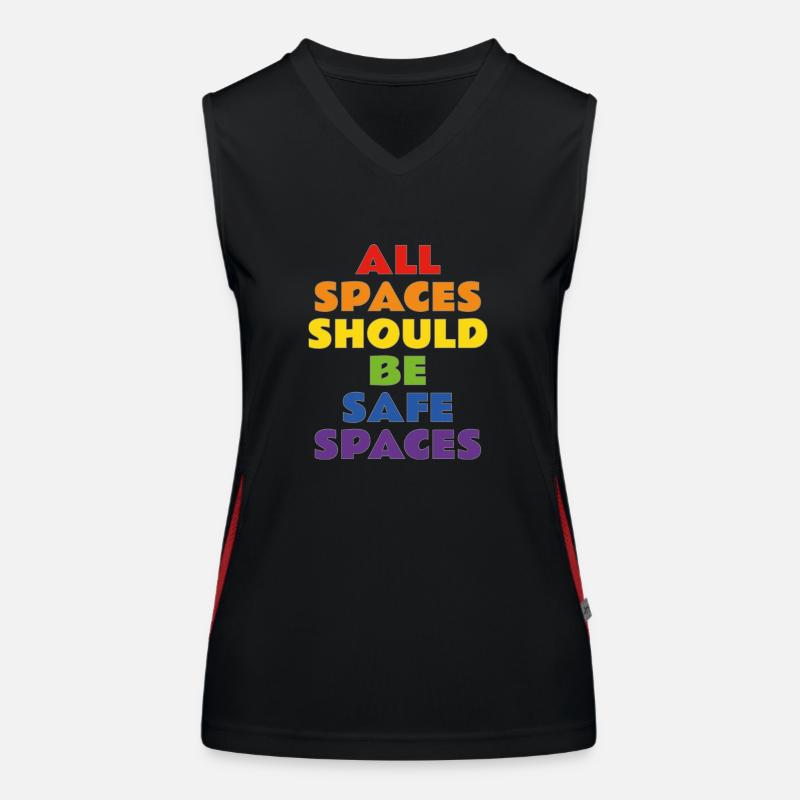 LGBTQ pride slogans - Women's Functional Contrast Tank Top - black/red