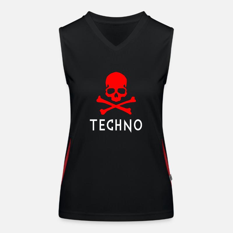 techno red Women's Functional Contrast Tank Top