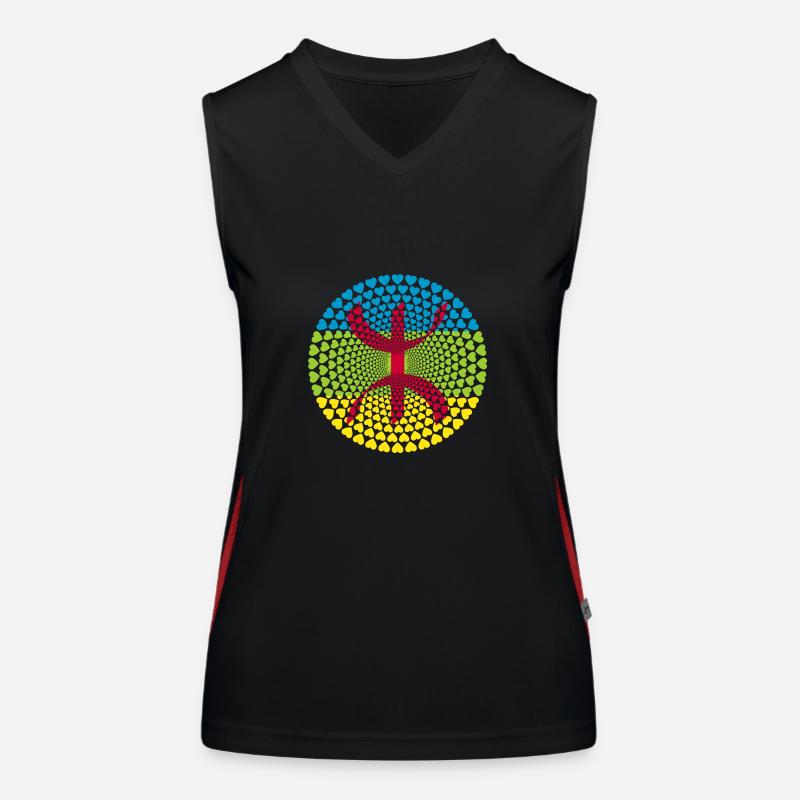 Amazigh Tamazight ⴰⵎⴰⵣⵉⵖ Berber Morocco Marokko Funktionelles Kontrast-Tank Top für Frauen