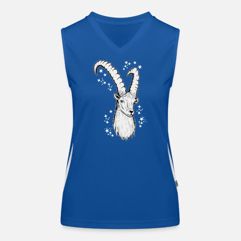 Steinbock Sternzeichen Astrologie Funktionelles Kontrast-Tank Top für Frauen