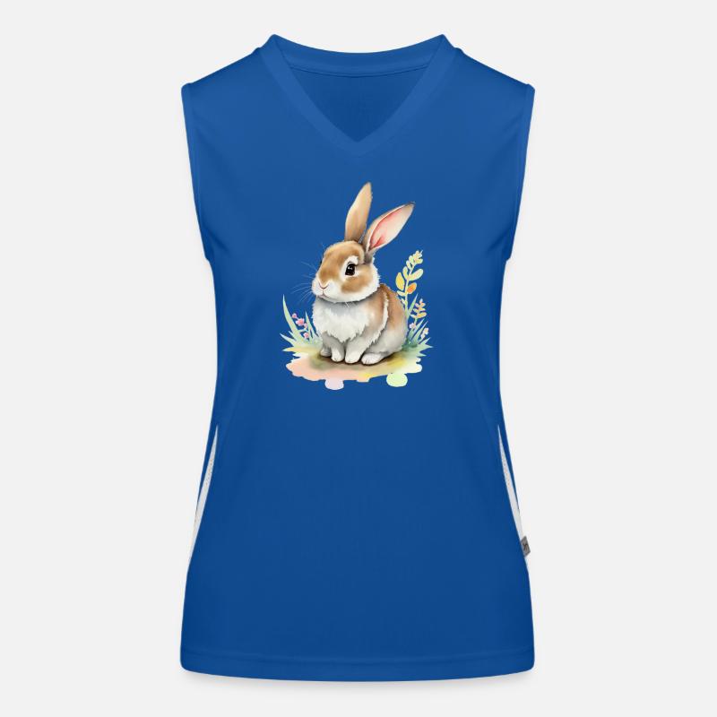 süßes Häschen Funktionelles Kontrast-Tank Top für Frauen