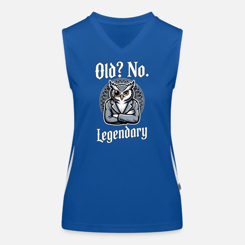 Old No Legendary Owl Birthday Women's Functional Contrast Tank Top
