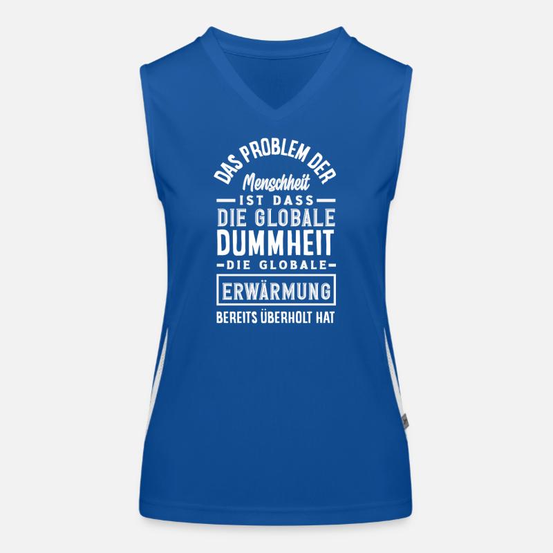 Global stupidity beats warming Women's Functional Contrast Tank Top