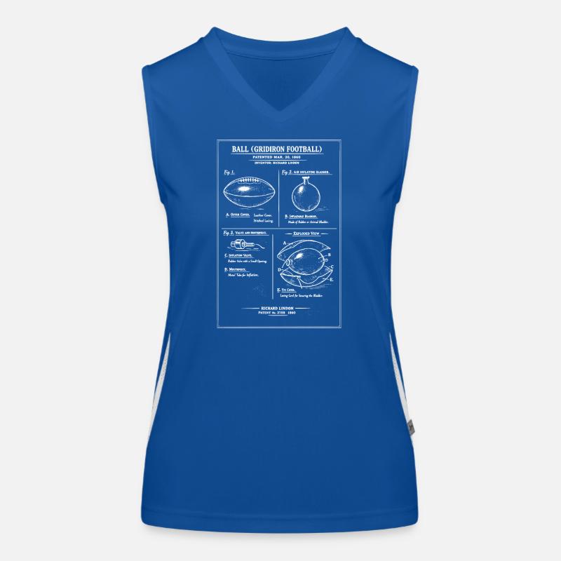 Gridiron-Football-Blaupause Funktionelles Kontrast-Tank Top für Frauen